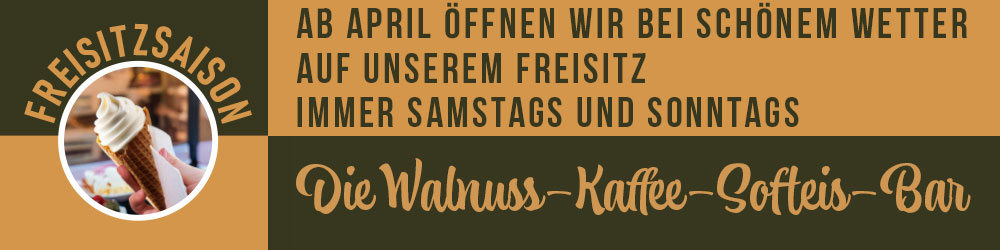 Die Walnuss-Kaffee-Softeis-Bar